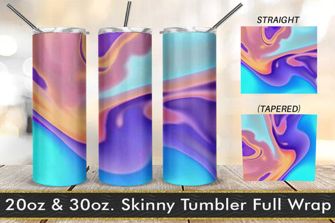 Tumbler design liquid grain texture gradient color blue purple Sublimation artnoy 
