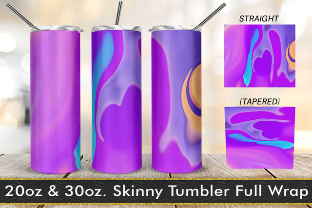 Tumbler design liquid grain texture gradient color blue purple Sublimation artnoy 