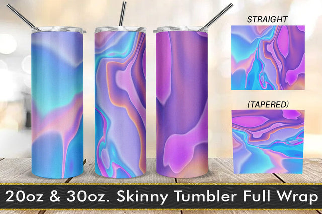 Tumbler design liquid grain texture gradient color blue purple Sublimation artnoy 