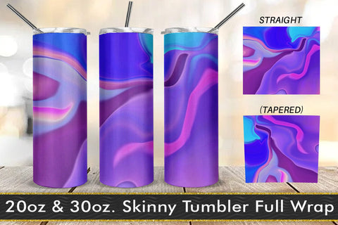 Tumbler design liquid grain texture gradient color blue purple Sublimation artnoy 