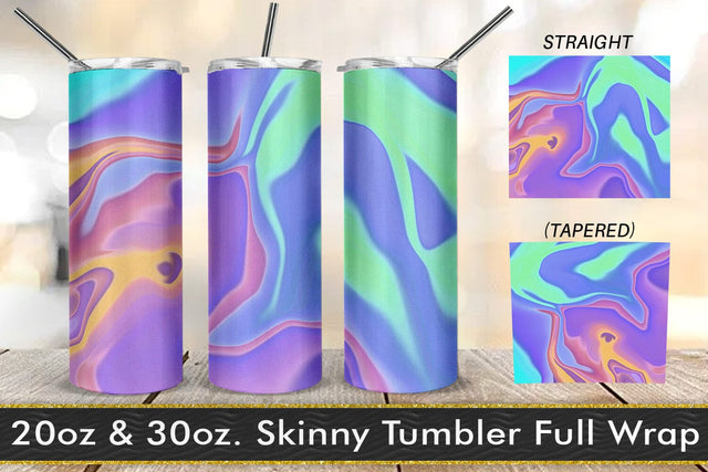 Tumbler design liquid grain texture gradient color blue purple Sublimation artnoy 