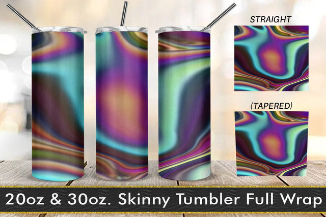 Tumbler design liquid grain texture holographic color Sublimation artnoy 