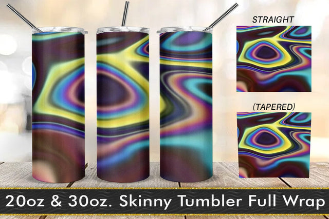 Tumbler design liquid grain texture holographic color Sublimation artnoy 