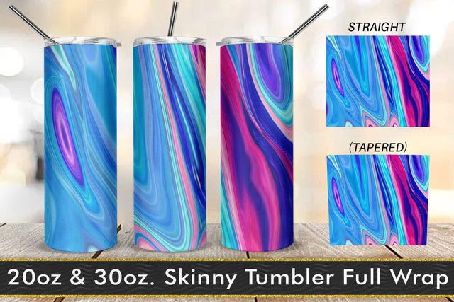 Tumbler design liquid texture blue color Sublimation artnoy 