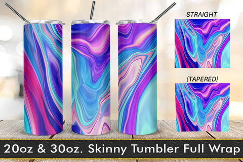 Tumbler design liquid texture blue color Sublimation artnoy 