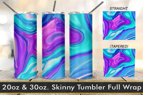 Tumbler design liquid texture blue color Sublimation artnoy 