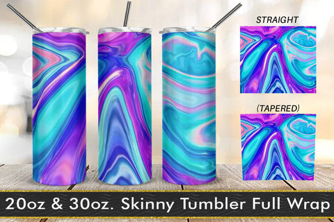 Tumbler design liquid texture blue color Sublimation artnoy 