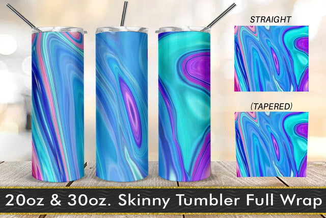 Tumbler design liquid texture blue color Sublimation artnoy 