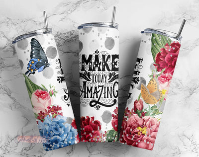 Tumbler Design Motivational Quote PNG Sublimation Tumbler 20oz Motivational Tumbler PNG Tumbler Sublimation Design Flowers Tumbler PNG Sublimation CaldwellArt 