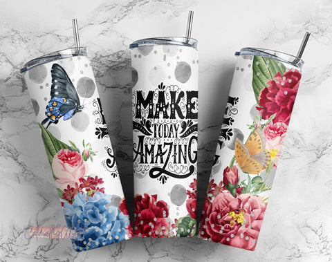 Tumbler Design Motivational Quote PNG Sublimation Tumbler 20oz Motivational Tumbler PNG Tumbler Sublimation Design Flowers Tumbler PNG Sublimation CaldwellArt 