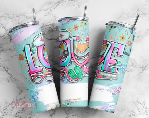 Tumbler Design Nurse Love PNG Sublimation Tumbler 20oz Motivational Tumbler PNG Nurse Love Sublimation Tumbler Nurse Design Nurse Tumbler Sublimation CaldwellArt 