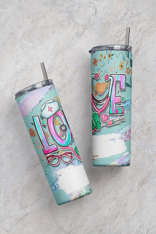 Tumbler Design Nurse Love PNG Sublimation Tumbler 20oz Motivational Tumbler PNG Nurse Love Sublimation Tumbler Nurse Design Nurse Tumbler Sublimation CaldwellArt 