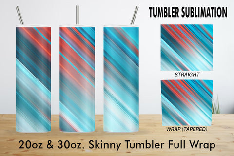 Tumbler design stripes gradient blue background Sublimation artnoy 