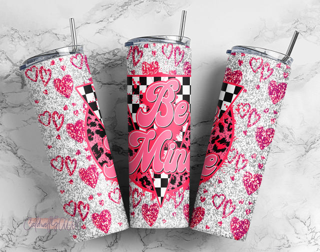 Tumbler Design Valentines Day PNG Sublimation Tumbler 20oz Be Mine Tumbler PNG Valentines Day Sublimation Design Valentine's Day Tumbler Sublimation CaldwellArt 