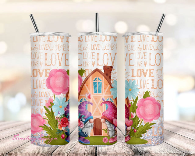 Tumbler Design Valentines Day PNG Sublimation Tumbler 20oz Gnome Love Tumbler PNG Valentines Day Sublimation Design Valentines Day Tumbler Sublimation TrendingDesign 
