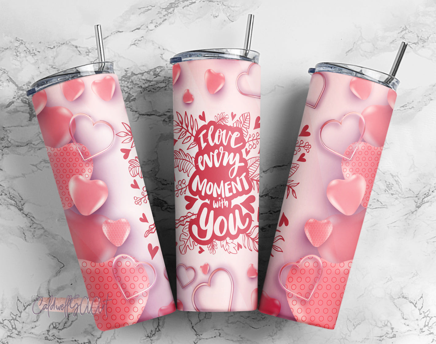 Tumbler 20 oz Love Gnome Valentine