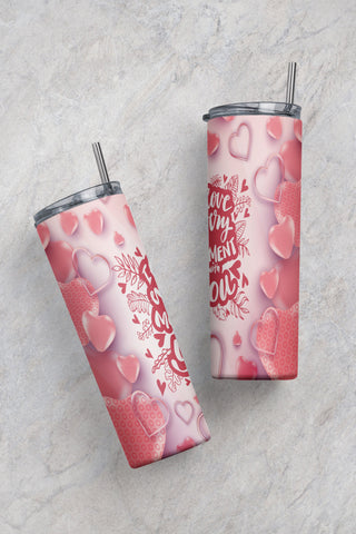 Tumbler 20 oz Love Gnome Valentine