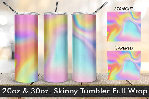 Tumbler design wave texture hologram color Sublimation artnoy 