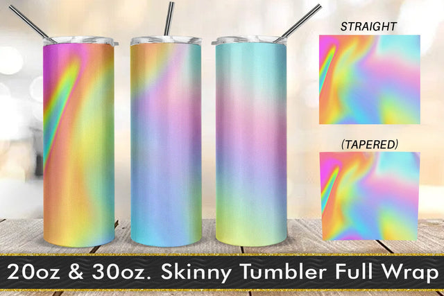 Tumbler design wave texture hologram color Sublimation artnoy 