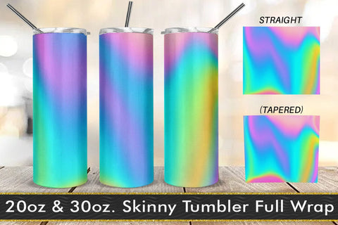 Tumbler design wave texture hologram color Sublimation artnoy 