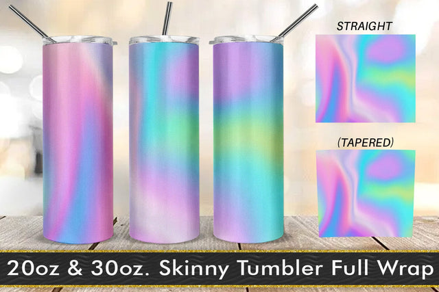 Tumbler design wave texture hologram color Sublimation artnoy 