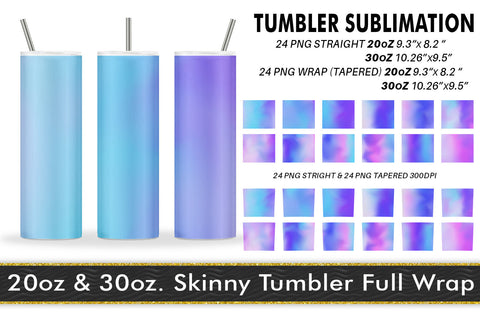 Tumbler gradient blue color background Sublimation artnoy 