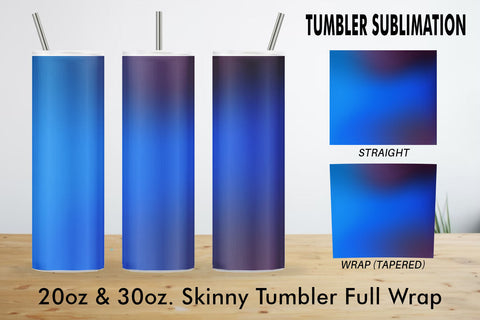 Tumbler gradient blue yellow background Sublimation artnoy 