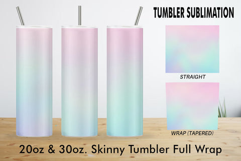 Tumbler gradient unicorn color background Sublimation artnoy 