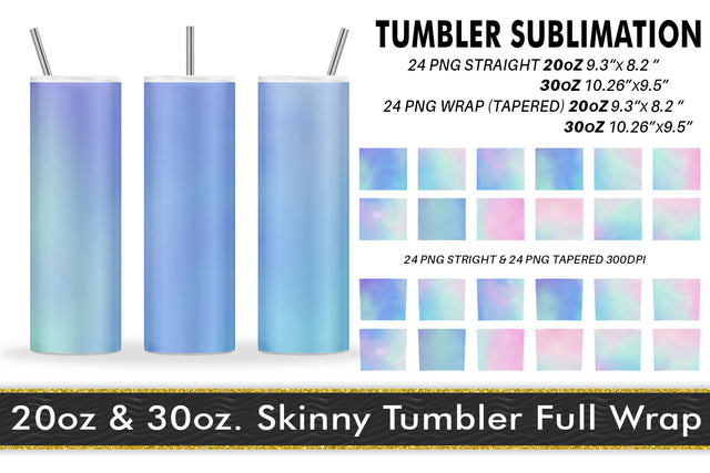 Tumbler gradient unicorn color background Sublimation artnoy 