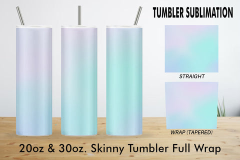 Tumbler gradient unicorn soft color background Sublimation artnoy 