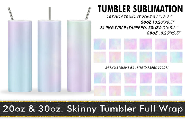 Tumbler gradient unicorn soft color background Sublimation artnoy 