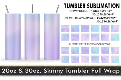 Tumbler gradient unicorn soft color background Sublimation artnoy 