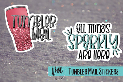 Tumbler Mail Sticker Bundle PNGs SVG V. Anderson Designs 