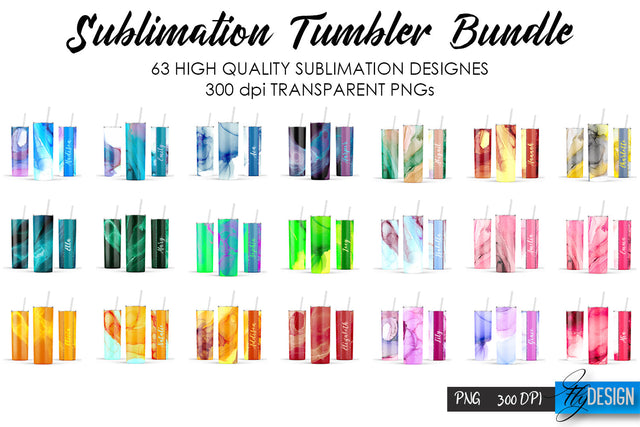 Tumbler Sublimation Bundle. Wrap Tumbler 20 oz Template. PNG Sublimation Fly Design 