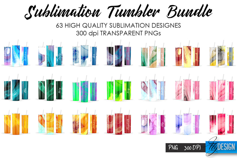 Tumbler Sublimation Bundle. Wrap Tumbler 20 oz Template. PNG Sublimation Fly Design 