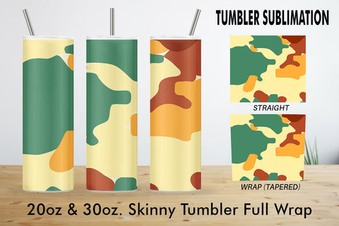 Tumbler Sublimation camouflage brown background Sublimation artnoy 