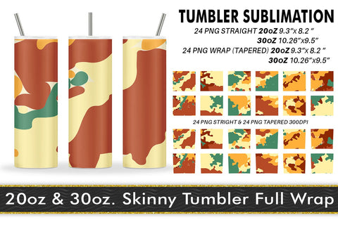 Tumbler Sublimation camouflage brown background Sublimation artnoy 