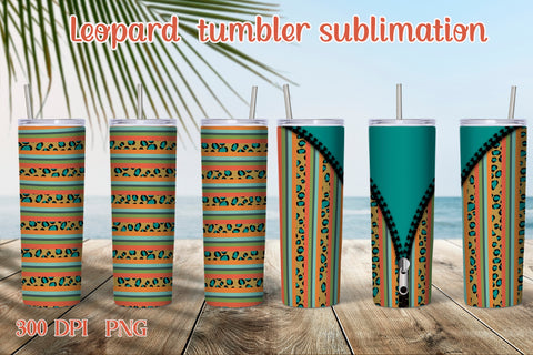 Tumbler sublimation design | Tumbler leopard Sublimation Svetana Studio 