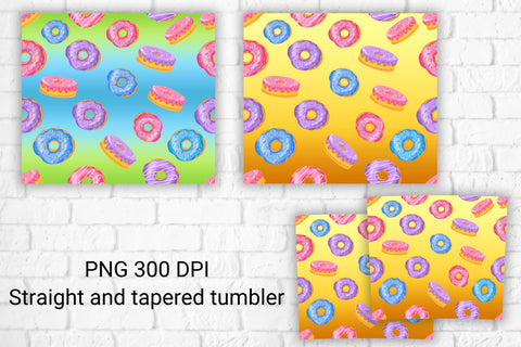 Tumbler sublimation design wrap | Donut design Sublimation Svetana Studio 