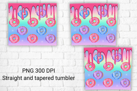 Tumbler sublimation design wrap | Donut tumbler Sublimation Svetana Studio 