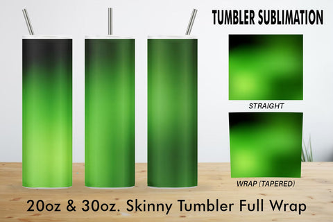 Tumbler Sublimation gradient dark green background Sublimation artnoy 