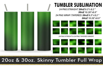 Tumbler Sublimation gradient dark green background Sublimation artnoy 