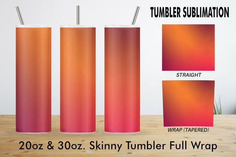 Tumbler Sublimation gradient orange background Sublimation artnoy 