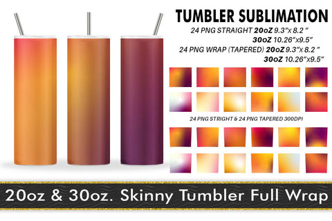 Tumbler Sublimation gradient orange background Sublimation artnoy 