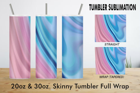 Tumbler Sublimation wave texture gradient blue background Sublimation artnoy 