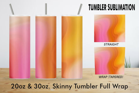 Tumbler Sublimation wave texture orange background Sublimation artnoy 