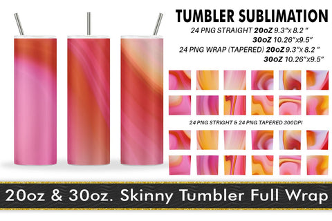 Tumbler Sublimation wave texture orange background Sublimation artnoy 