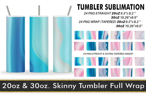 Tumbler Sublimation wave texture pink blue background Sublimation artnoy 