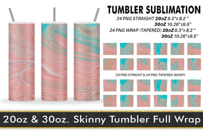 Tumbler Sublimation wave texture turquoise background Sublimation artnoy 