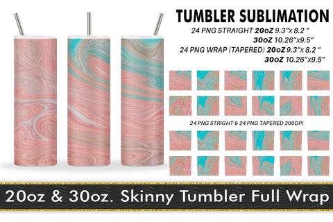 Tumbler Sublimation wave texture turquoise background Sublimation artnoy 